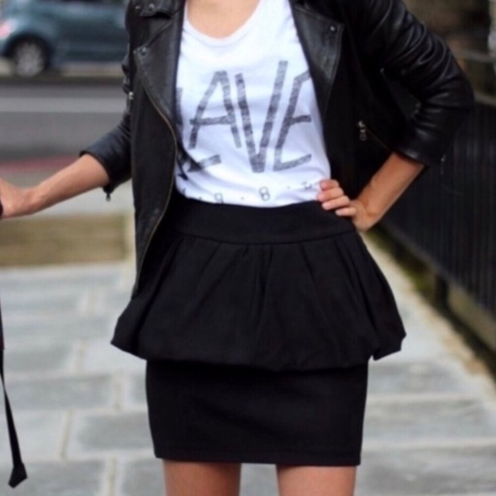 Zara Black Peplum Skirt